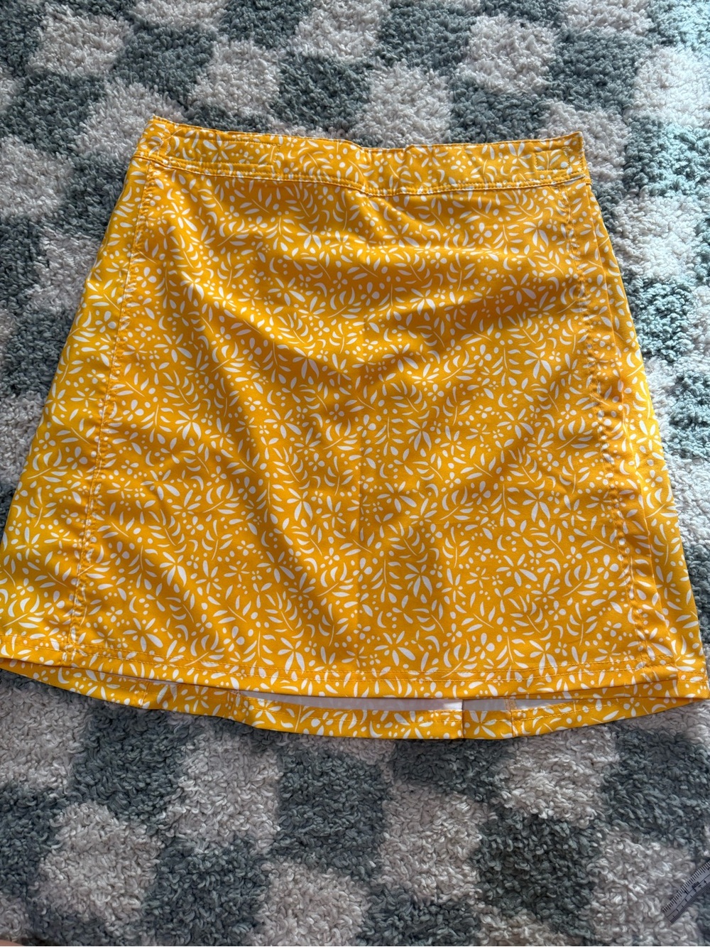 Ripskirt Hawaii Damask Citrus Yellow Floral Women's Skirt Beach Comfort Medium